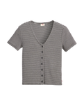 The Levi's® Womens Muse Top in Vanilla Stripe Caviar