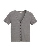 The Levi's® Womens Muse Top in Vanilla Stripe Caviar