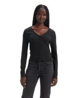 The Levi's® Womens Muse Long Sleeve Top in Caviar