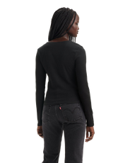The Levi's® Womens Muse Long Sleeve Top in Caviar