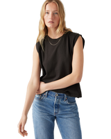 The Levi's® Womens Boxy Vest in Caviar Slub