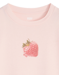 Graphic Essential Sporty T-Shirt in Heart Strawberry Crystal Pink