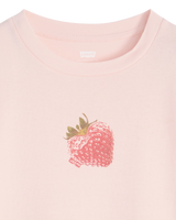 Graphic Essential Sporty T-Shirt in Heart Strawberry Crystal Pink