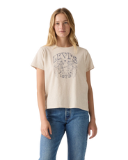 The Levi's® Womens Graphic Boxy T-Shirt in Oatmeal Heather