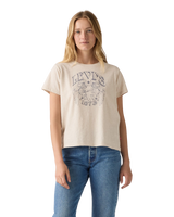 The Levi's® Womens Graphic Boxy T-Shirt in Oatmeal Heather