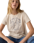 The Levi's® Womens Graphic Boxy T-Shirt in Oatmeal Heather