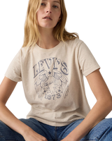 The Levi's® Womens Graphic Boxy T-Shirt in Oatmeal Heather