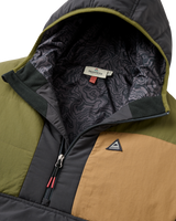The Passenger Mens Oceanic Insulated Anorak in Faded Black & Khaki