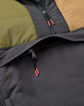 The Passenger Mens Oceanic Insulated Anorak in Faded Black & Khaki