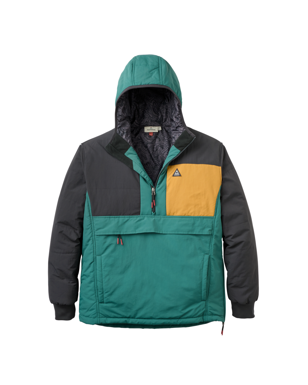 The Passenger Mens Oceanic Insulated Anorak in Faded Black & Deep Ocean