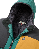 The Passenger Mens Oceanic Insulated Anorak in Faded Black & Deep Ocean
