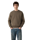 The Levi's® Mens Authentic Sweatshirt in Garment Dye Maitake Brown
