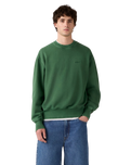 Authentic Sweatshirt in Garment Dye Dark Green