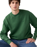 Authentic Sweatshirt in Garment Dye Dark Green