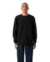 The Levi's® Mens Relaxed Thermal Long Sleeve T-Shirt in Garment Dye Mineral Black