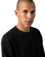 The Levi's® Mens Relaxed Thermal Long Sleeve T-Shirt in Garment Dye Mineral Black