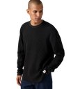 The Levi's® Mens Relaxed Thermal Long Sleeve T-Shirt in Garment Dye Mineral Black