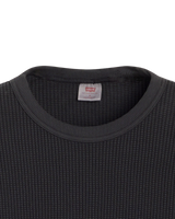 The Levi's® Mens Relaxed Thermal Long Sleeve T-Shirt in Garment Dye Mineral Black