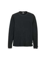 The Levi's® Mens Relaxed Thermal Long Sleeve T-Shirt in Garment Dye Mineral Black
