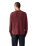 Relaxed Thermal Long Sleeve T-Shirt in Garment Dye Oxblood Red