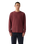 Relaxed Thermal Long Sleeve T-Shirt in Garment Dye Oxblood Red