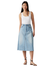 The Levi's® Womens High Rise A Line Decon Skirt in Secret Secret