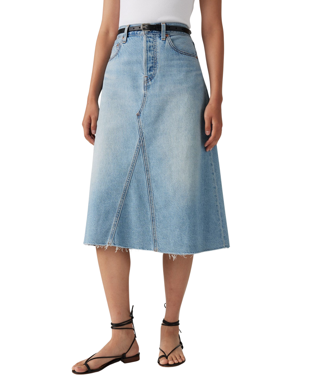 The Levi's® Womens High Rise A Line Decon Skirt in Secret Secret