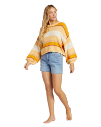 The Billabong Womens Sol Time Jumper in Citrus Glow