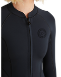 The Billabong Salty Dayz Natural 2/2mm Chest Zip Spring Wetsuit in Black | Available at Anns Cottage