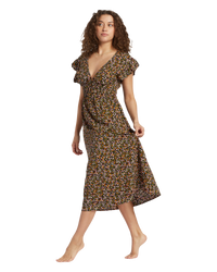 The Billabong Womens Picnic Date Dress in Black Sands