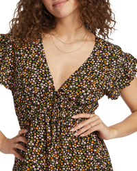 The Billabong Womens Picnic Date Dress in Black Sands