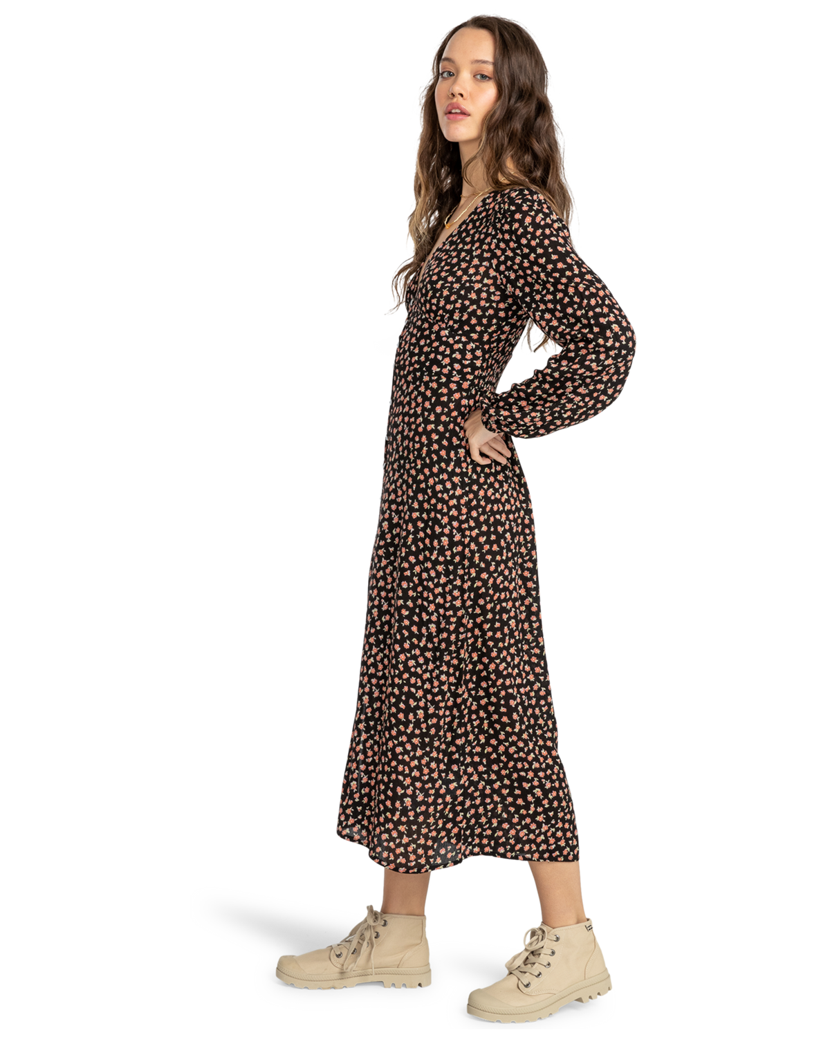 The Billabong Womens Cool Nights Dress in Black Pebble