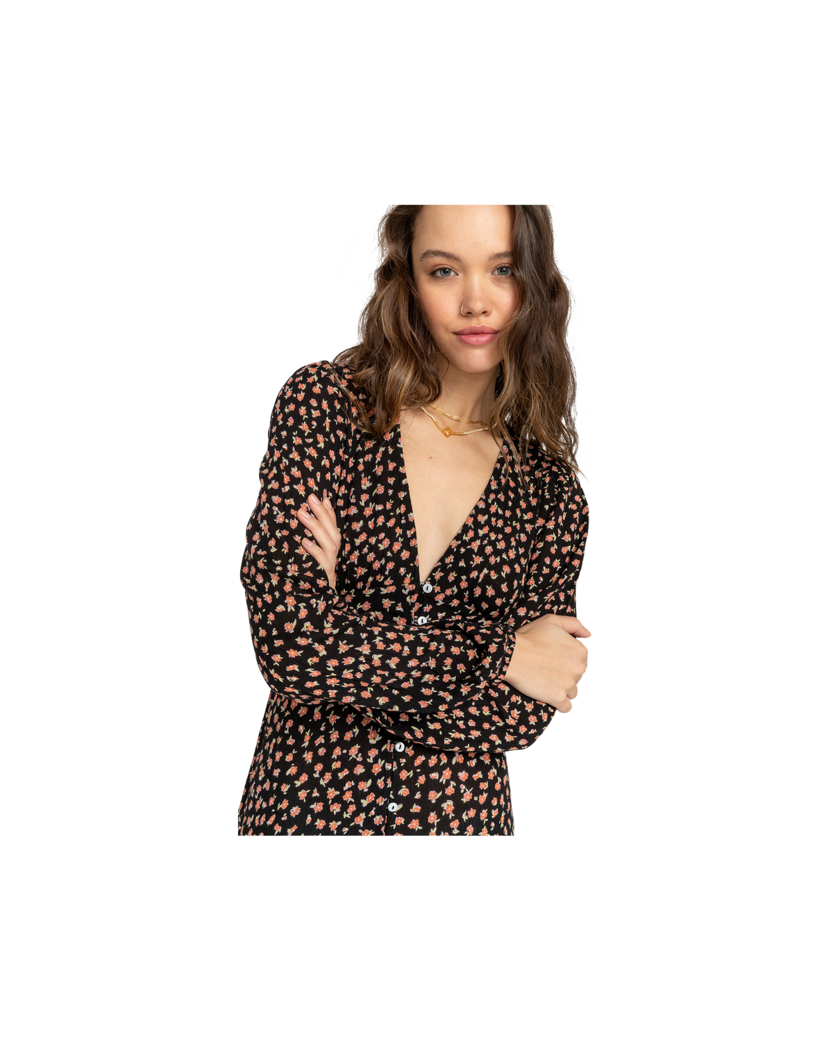 The Billabong Womens Cool Nights Dress in Black Pebble