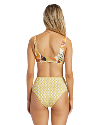 The Billabong Womens Return To Paradise Reversible Bikini Top in Multi