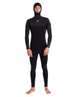 Furnace Ultra Gullwing Hooded 6/5mm Chest Zip Wetsuit in Black
