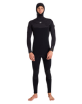 Furnace Ultra Gullwing Hooded 6/5mm Chest Zip Wetsuit in Black