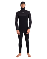 Furnace Ultra Gullwing Hooded 6/5mm Chest Zip Wetsuit in Black
