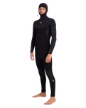 Furnace Ultra Gullwing Hooded 6/5mm Chest Zip Wetsuit in Black