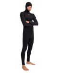 Furnace Ultra Gullwing Hooded 6/5mm Chest Zip Wetsuit in Black