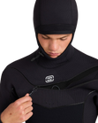 Furnace Ultra Gullwing Hooded 6/5mm Chest Zip Wetsuit in Black