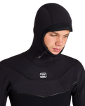 Furnace Ultra Gullwing Hooded 6/5mm Chest Zip Wetsuit in Black