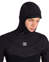 Furnace Ultra Gullwing Hooded 6/5mm Chest Zip Wetsuit in Black