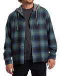 The Billabong Mens Baja Hooded Flannel Shirt in Fern