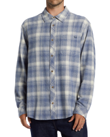 The Billabong Mens Coastline Flannel Shirt in Slate Blue