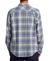 The Billabong Mens Coastline Flannel Shirt in Slate Blue