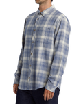 The Billabong Mens Coastline Flannel Shirt in Slate Blue