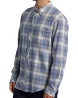 The Billabong Mens Coastline Flannel Shirt in Slate Blue