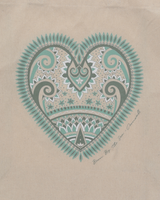 Mandala Heart Shoppers Bag in Natural