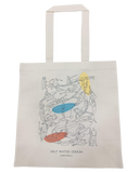 Abstract Shoppers Bag in Natural