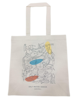 Abstract Shoppers Bag in Natural